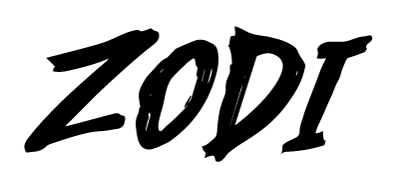 Hand Written Brush Style Text saying ZODI
