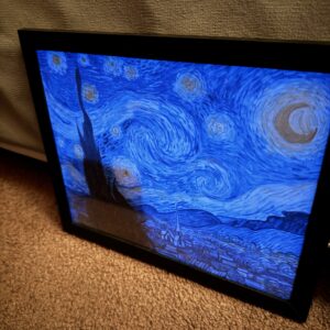 Draw with Laser Light on Van Gogh Starry Night