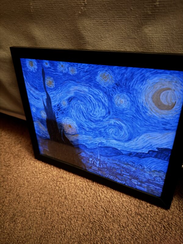 Draw with Laser Light on Van Gogh Starry Night